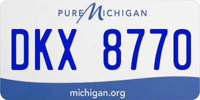 MI license plate DKX8770