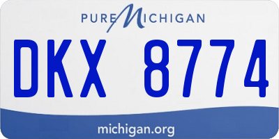 MI license plate DKX8774