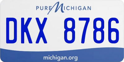 MI license plate DKX8786