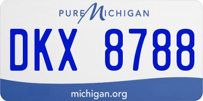 MI license plate DKX8788