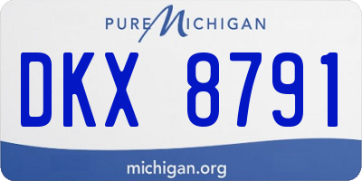 MI license plate DKX8791