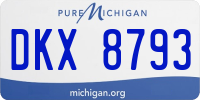 MI license plate DKX8793