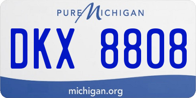 MI license plate DKX8808