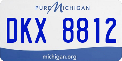 MI license plate DKX8812