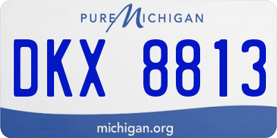 MI license plate DKX8813