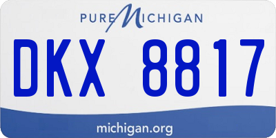 MI license plate DKX8817