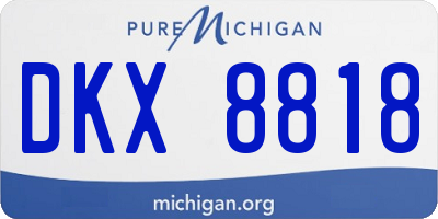 MI license plate DKX8818
