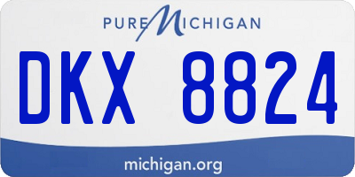 MI license plate DKX8824