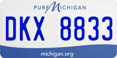 MI license plate DKX8833
