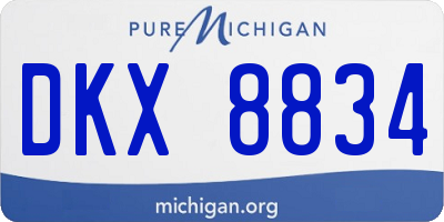 MI license plate DKX8834