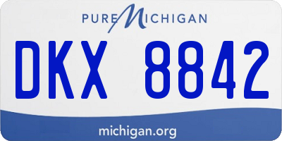 MI license plate DKX8842