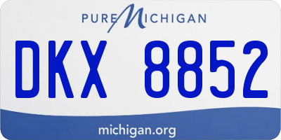 MI license plate DKX8852