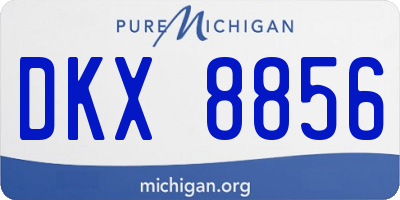 MI license plate DKX8856