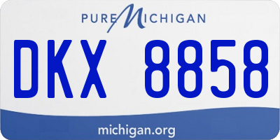 MI license plate DKX8858