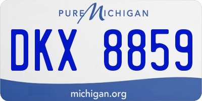 MI license plate DKX8859