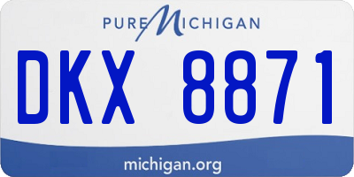 MI license plate DKX8871