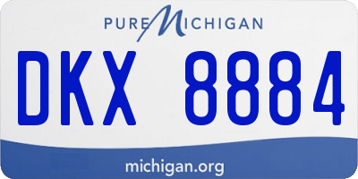 MI license plate DKX8884
