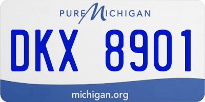 MI license plate DKX8901