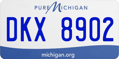 MI license plate DKX8902