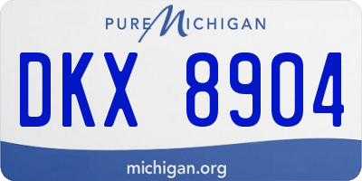 MI license plate DKX8904