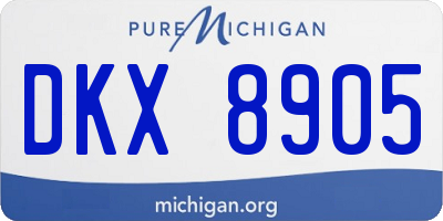 MI license plate DKX8905