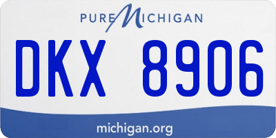 MI license plate DKX8906
