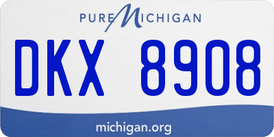 MI license plate DKX8908