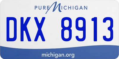 MI license plate DKX8913