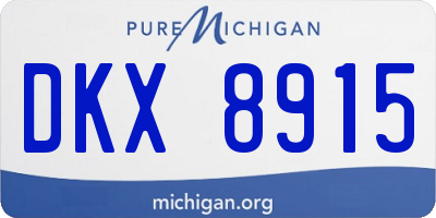 MI license plate DKX8915