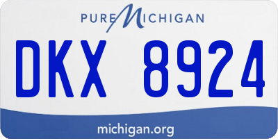 MI license plate DKX8924
