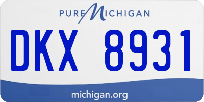 MI license plate DKX8931