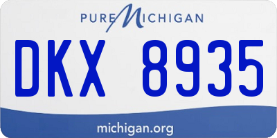 MI license plate DKX8935