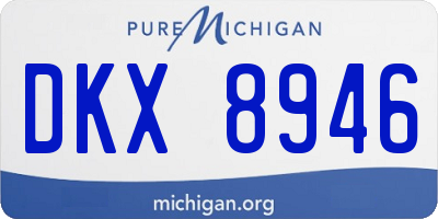 MI license plate DKX8946
