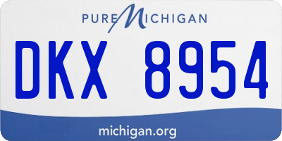 MI license plate DKX8954