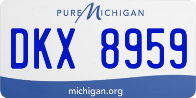 MI license plate DKX8959