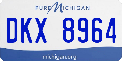MI license plate DKX8964