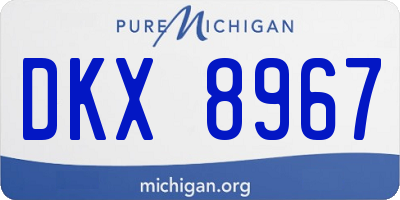 MI license plate DKX8967