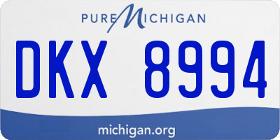 MI license plate DKX8994