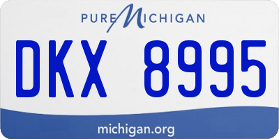 MI license plate DKX8995