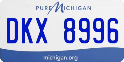 MI license plate DKX8996