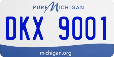 MI license plate DKX9001