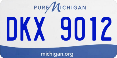 MI license plate DKX9012