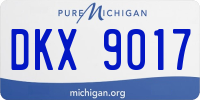 MI license plate DKX9017