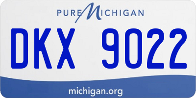 MI license plate DKX9022