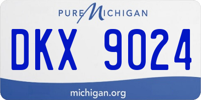 MI license plate DKX9024