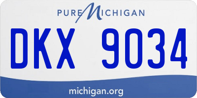 MI license plate DKX9034