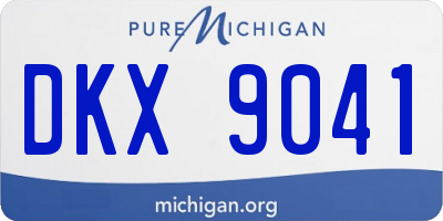 MI license plate DKX9041