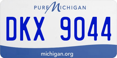 MI license plate DKX9044