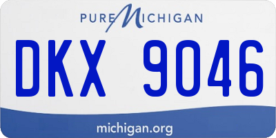 MI license plate DKX9046