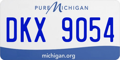 MI license plate DKX9054